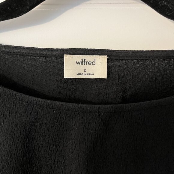 Aritzia/Wilfred Macee Peplum Top | Black | Size S - Picture 3 of 3